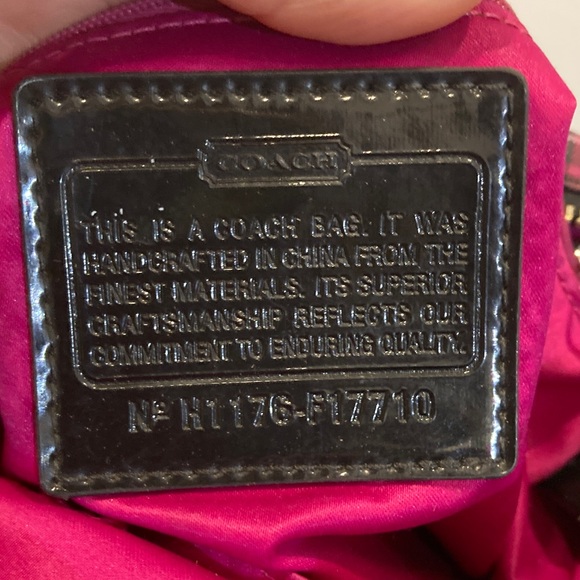 Coach Poppy Tartan Plaid Signature Glitter Purse Messenger Bag - Picture 5 of 6